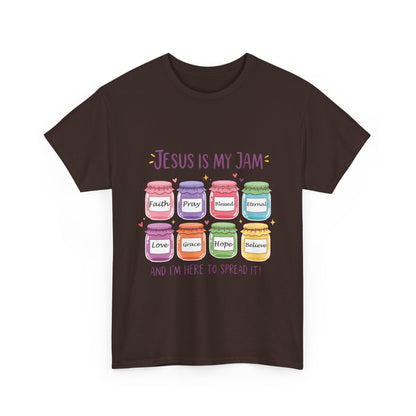 Jesus Is My Jam Shirt - Cute Christian Pun T-Shirt, Faith and Love Graphic Tee, Religious Humor Gift for Women & Men