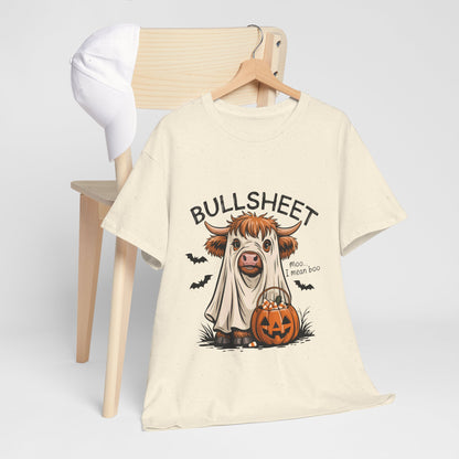 Funny Highland Cow Halloween T-Shirt - Ghost Costume Cow Tee