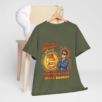 Mango Mustard Aura Shirt – Performative Male Energy Meme Tee
