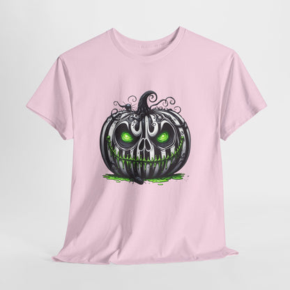 Neon Goo Pumpkin Halloween - Glowing Green Eyes Spooky T-Shirt