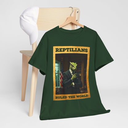 Reptilians Ruled the World Shirt - Reptilian Meme Satire Tee