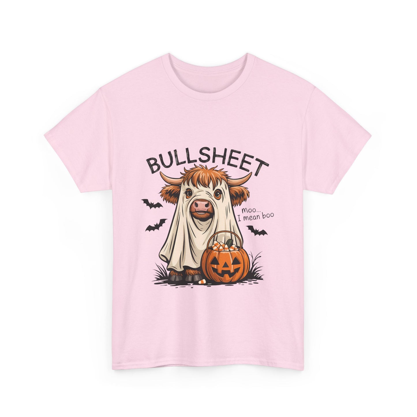 Funny Highland Cow Halloween T-Shirt - Ghost Costume Cow Tee