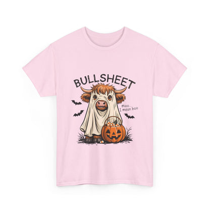 Funny Highland Cow Halloween T-Shirt - Ghost Costume Cow Tee