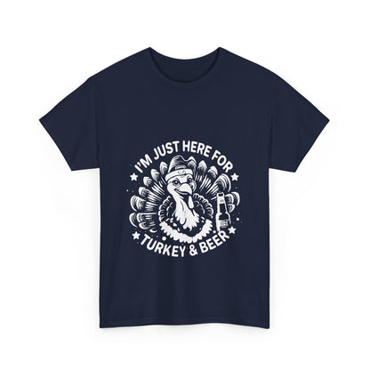 Turkey and Beer T-Shirt - Funny Thanksgiving Drinking Tee