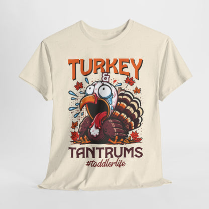 Turkey and Tantrums T-Shirt - Funny Thanksgiving Toddler Life Tee