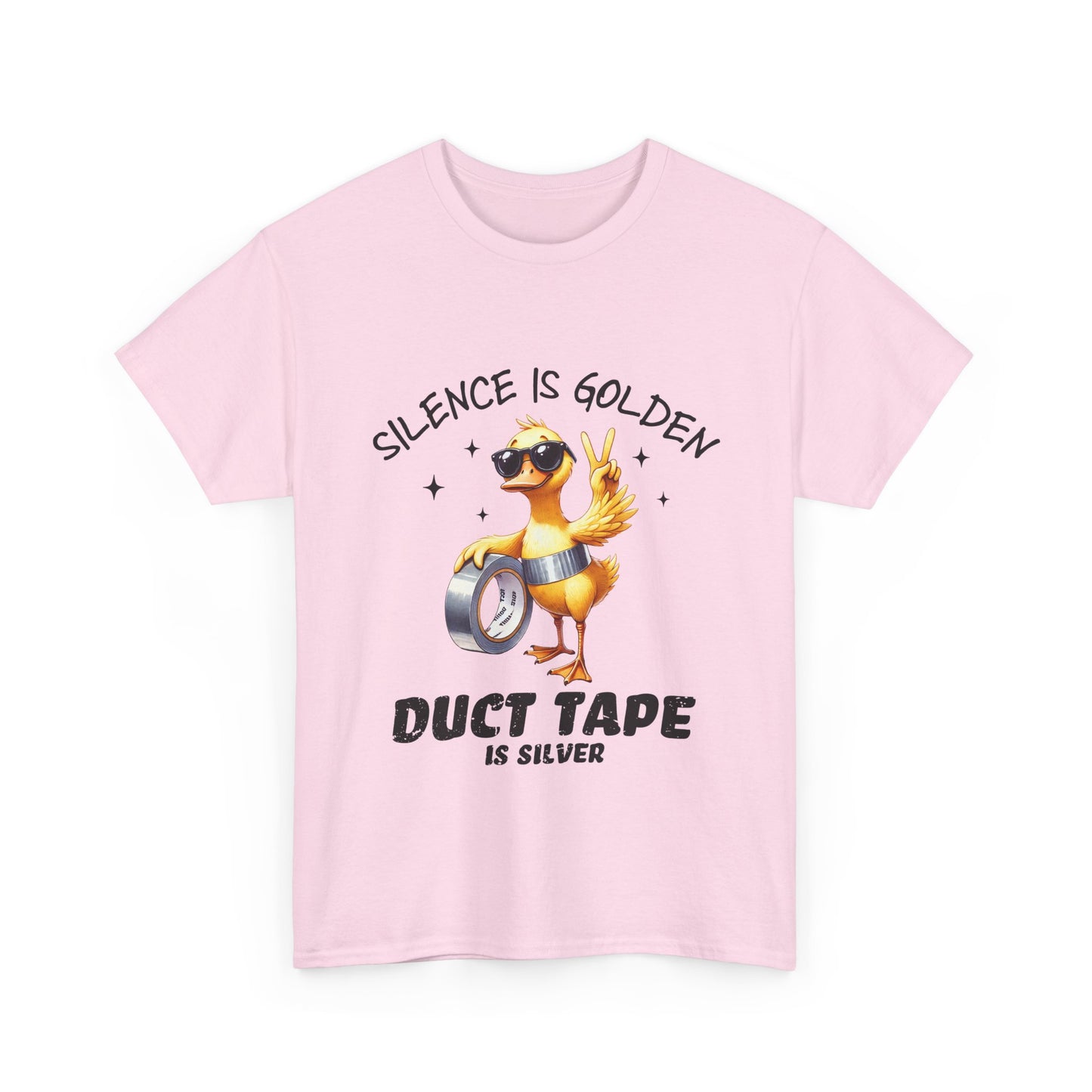 Silence Is Golden Duct Tape T-Shirt - Funny Duck Tee