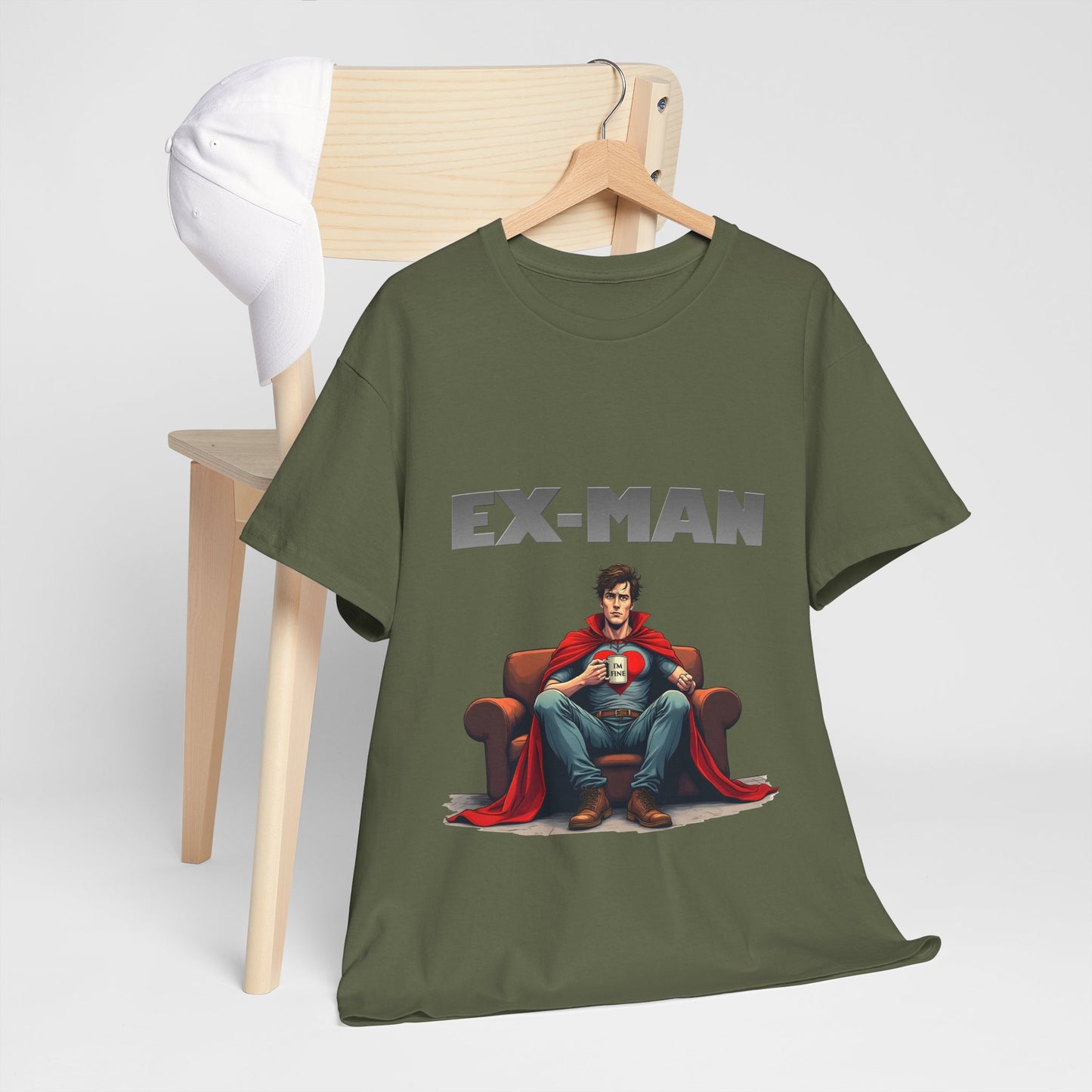 EX-MAN - Funny Superhero Breakup Parody T-Shirt | Heartbroken Comic Antihero Tee for Marvel Fans