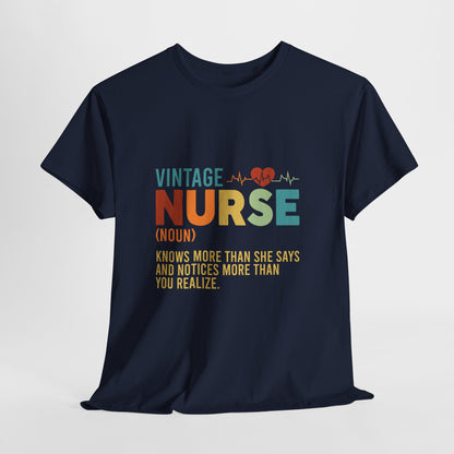 Vintage Nurse Shirt - Knows More Than She Says Tee