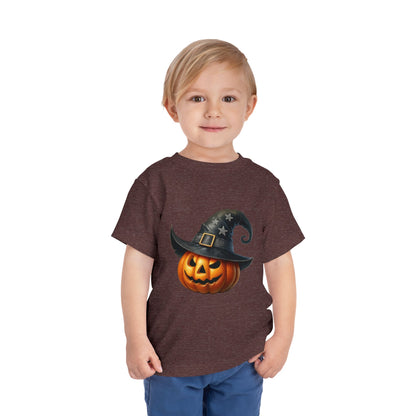 Witch Hat Pumpkin Kids T-Shirt - Smiling Jack O' Lantern Toddler Tee