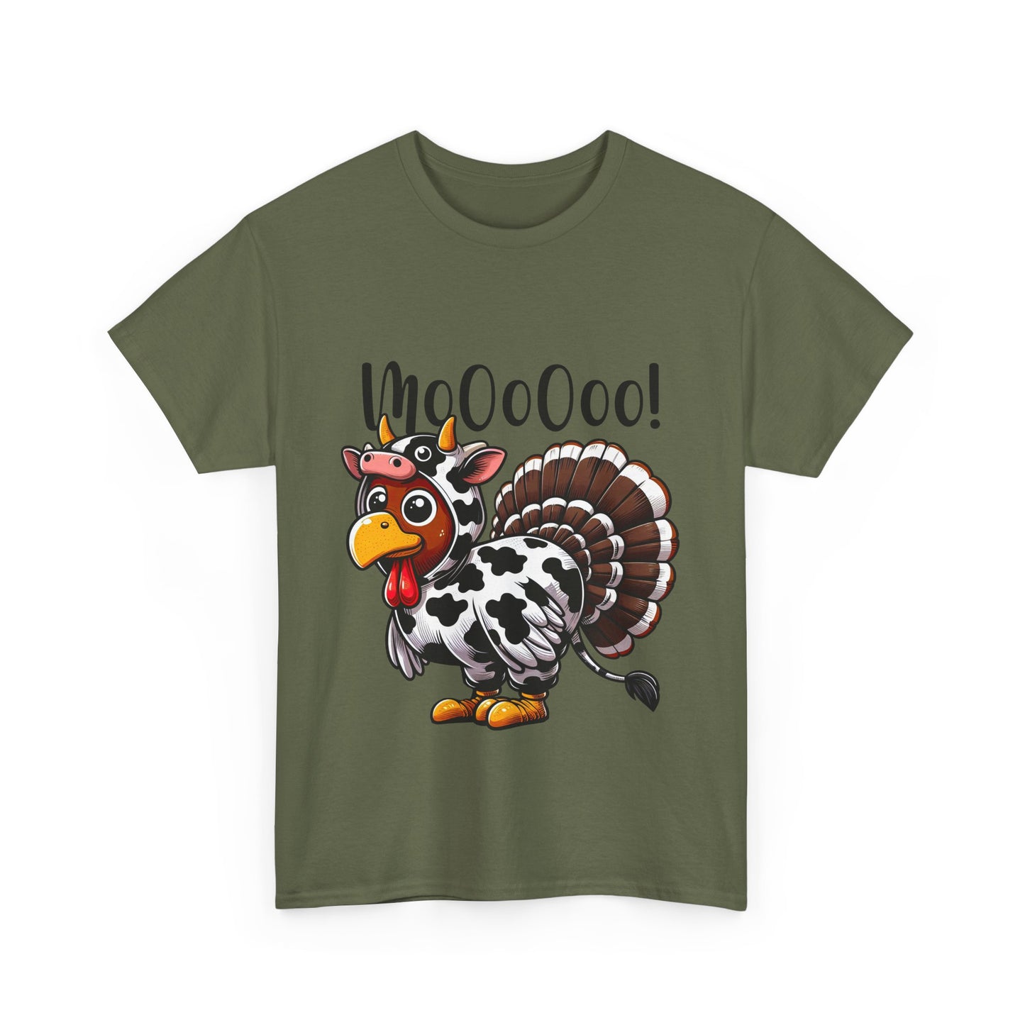 Turkey Moo T-Shirt - Funny Thanksgiving Cow Costume Tee