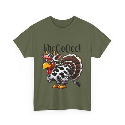 Turkey Moo T-Shirt - Funny Thanksgiving Cow Costume Tee