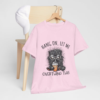 Overthinking Coffee Cat T-Shirt - Cute Nerdy Kawaii Tee
