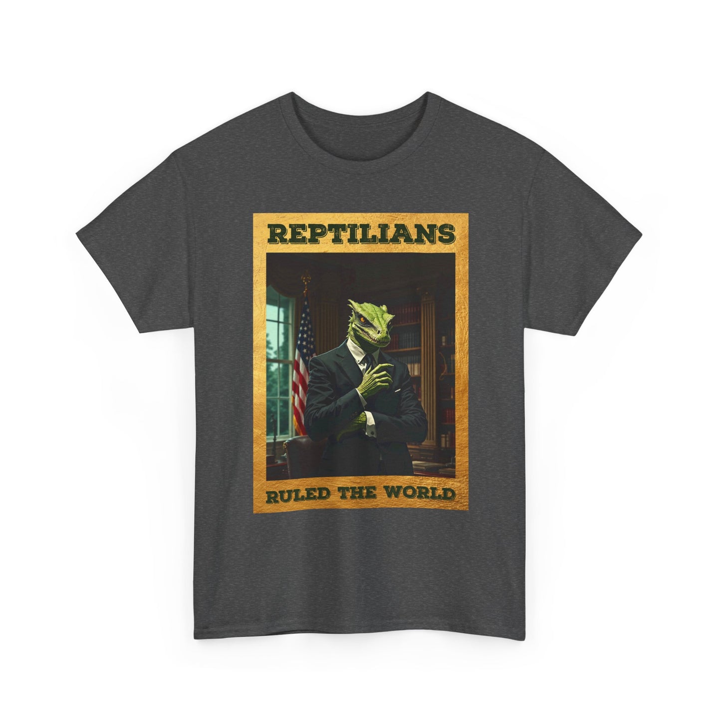 Reptilians Ruled the World Shirt - Reptilian Meme Satire Tee