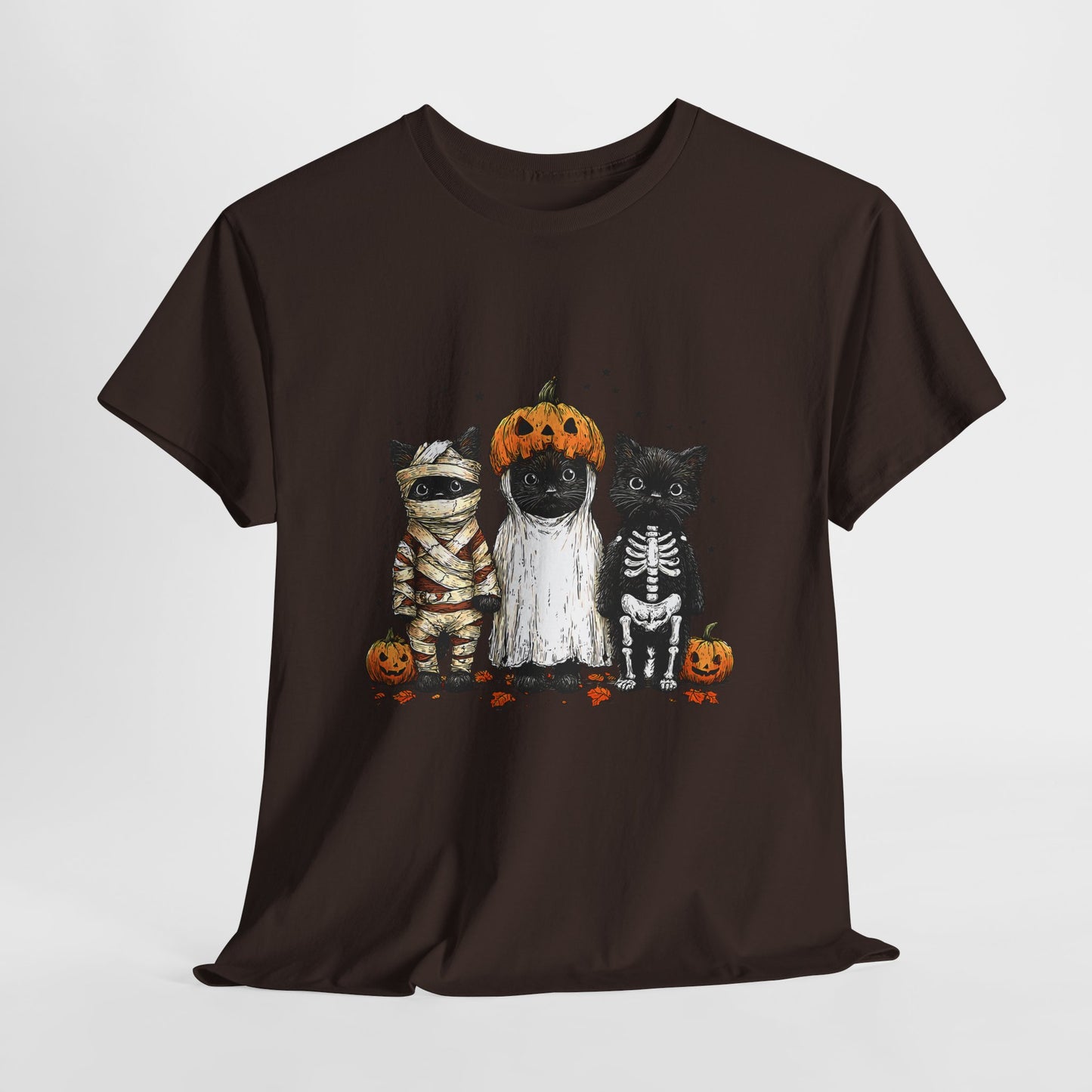 Black Cat Halloween Shirt - Mummy Ghost Skeleton Cats