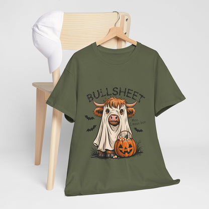 Funny Highland Cow Halloween T-Shirt - Ghost Costume Cow Tee
