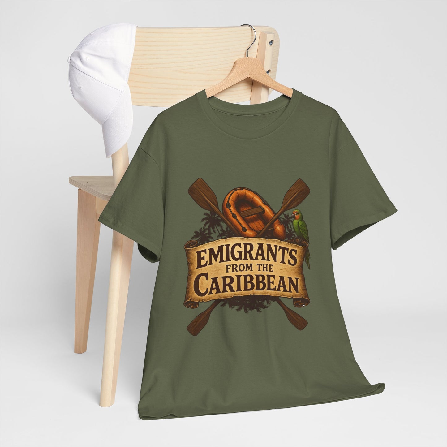 Emigrants from the Caribbean - Funny Pirate-Style Tropical Escape T-Shirt