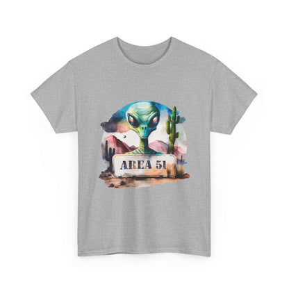 Area 51 Alien Shirt - Watercolor UFO Desert Tee, Roswell Sci-Fi Aesthetic T-Shirt