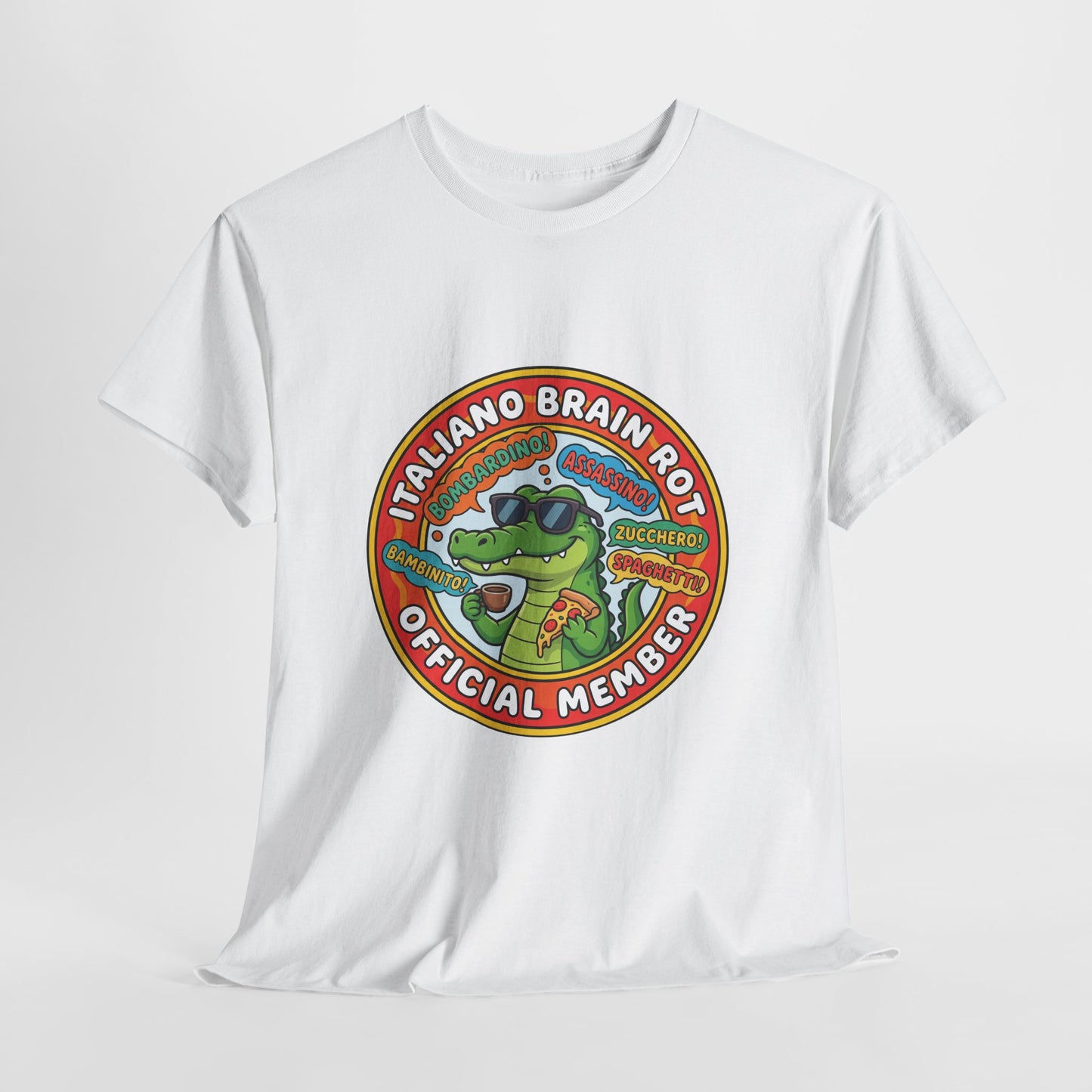 Italiano Brain Rot Shirt – Bombardino Crocodile Meme Tee, Absurd Humour T-Shirt