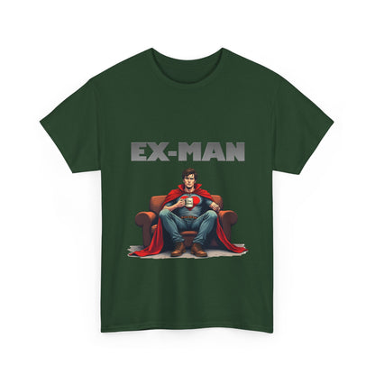 EX-MAN - Funny Superhero Breakup Parody T-Shirt | Heartbroken Comic Antihero Tee for Marvel Fans