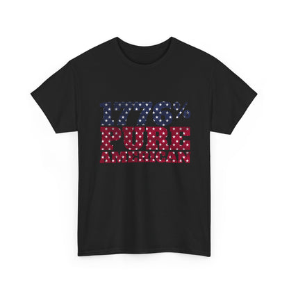 1776 Pure American T-Shirt - Vintage Patriotic USA 4th of July Tee