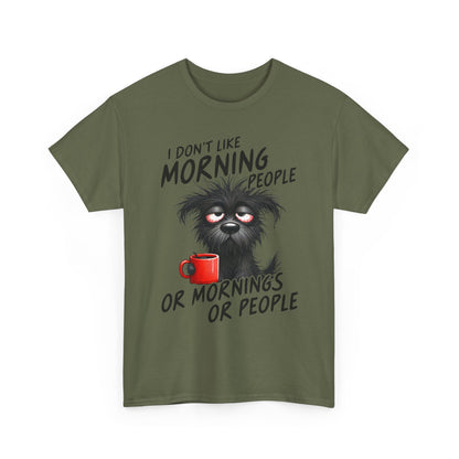 Grumpy Morning Dog T-Shirt - Funny Coffee Tee