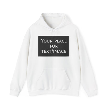 Bluza z kapturem z nadrukiem z przodu i/lub z tyłu – spersonalizowana bluza z tekstem lub obrazem, wyjątkowy prezent, spersonalizowana bluza unisex z kapturem na imprezy, logo i nie tylko