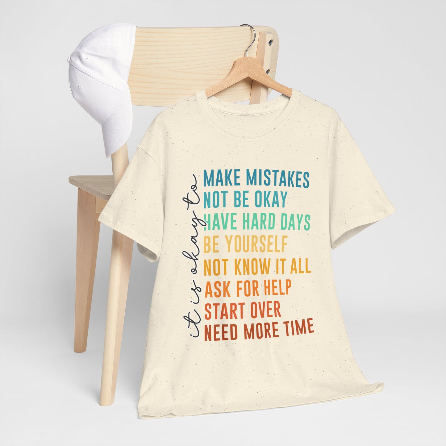 It's Okay To Make Mistakes Shirt - Mental Health Affirmation Tee