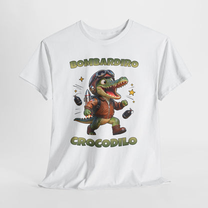 Bombardiro Crocodilo Shirt – Funny Jetpack Crocodile Cartoon Tee