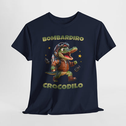Bombardiro Crocodilo Shirt – Funny Jetpack Crocodile Cartoon Tee