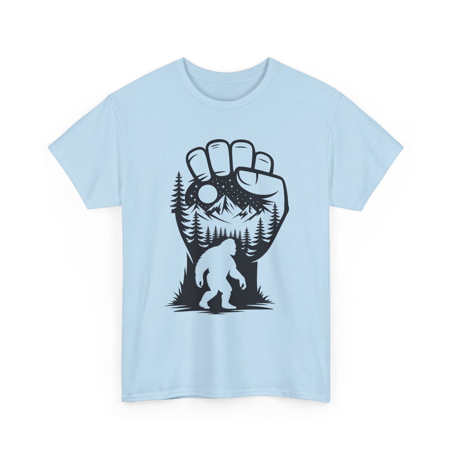 Bigfoot Forest Silhouette T-Shirt - Sasquatch Mountain Tee