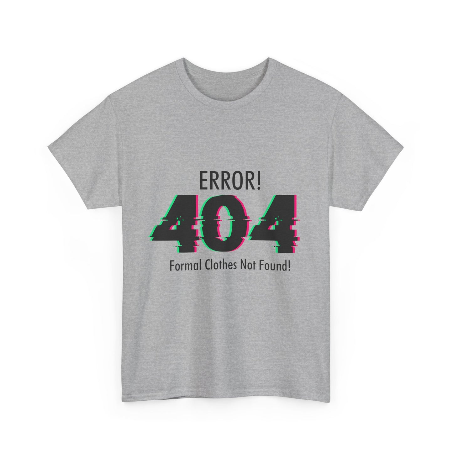 404 Error T-Shirt - Formal Clothes Not Found Glitch