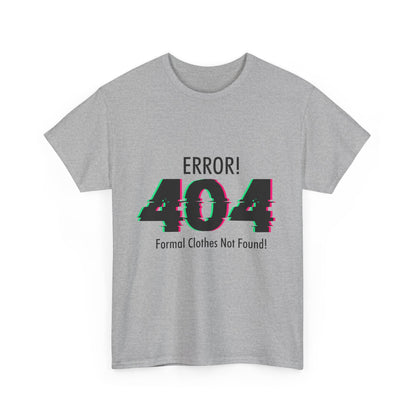 404 Error T-Shirt - Formal Clothes Not Found Glitch