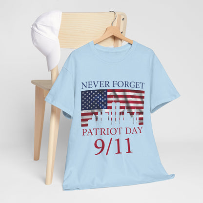 Patriot Day 9/11 T-Shirt - Never Forget American Flag NYC Memorial Tee