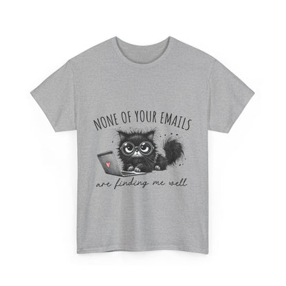 Work From Home Grumpy Cat T-Shirt - None of Your Emails Tee