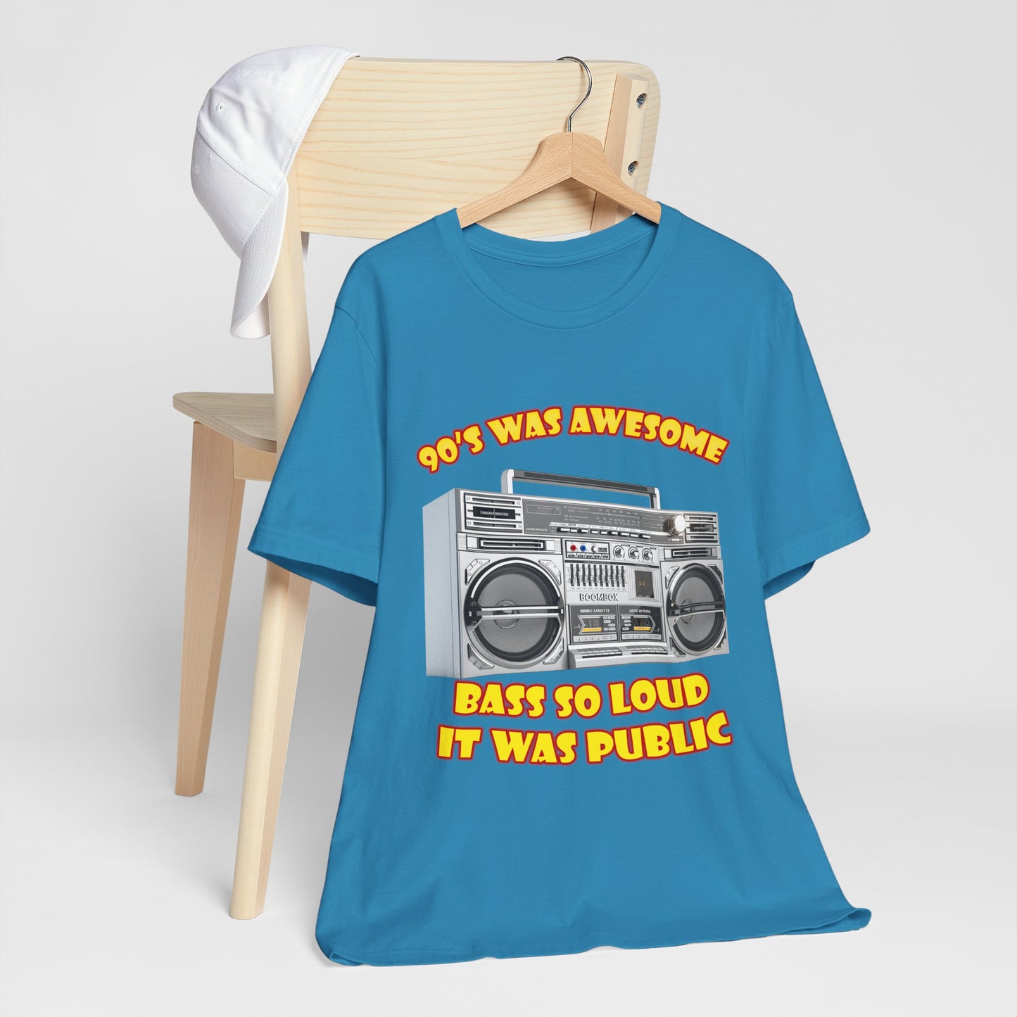Bass So Loud It Was Public T-Shirt - Retro Boombox 90s Tee