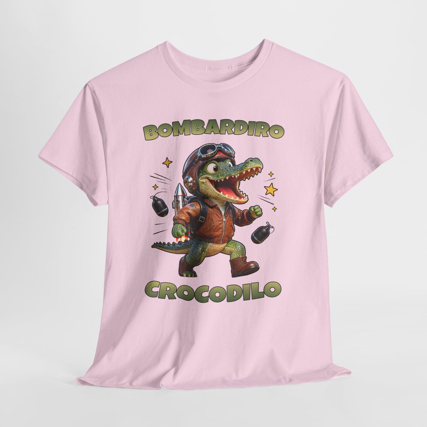 Bombardiro Crocodilo Shirt – Funny Jetpack Crocodile Cartoon Tee