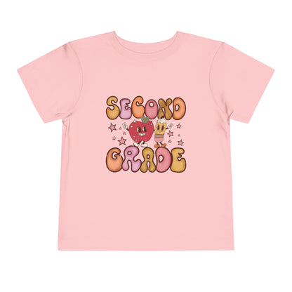 Second Grade Bubble Letters T-Shirt | Cute Retro Kawaii Back to School Kids Tee