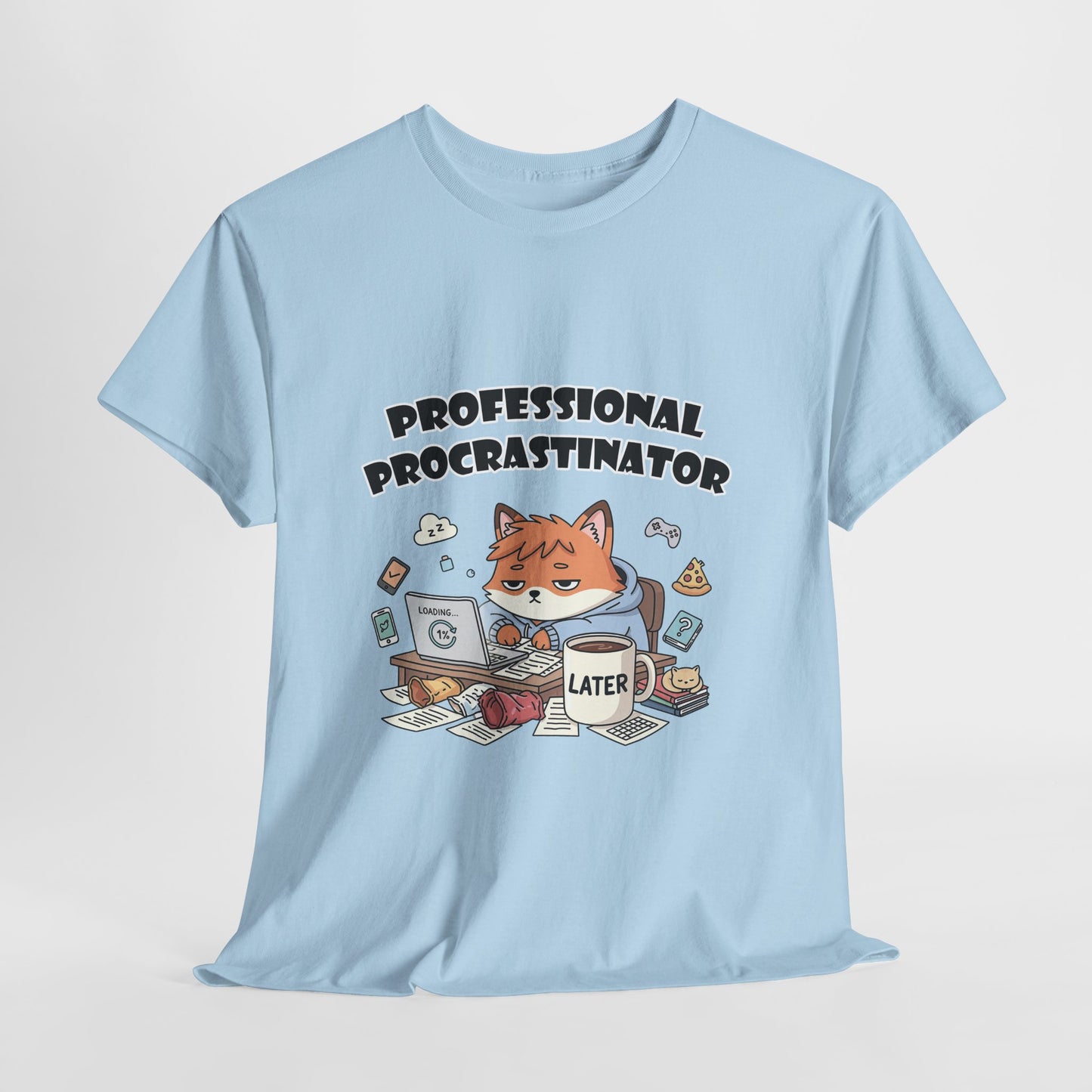 T-Shirt für professionelle Aufschieber – Lustiges Kawaii-Katzen-Pastell-T-Shirt