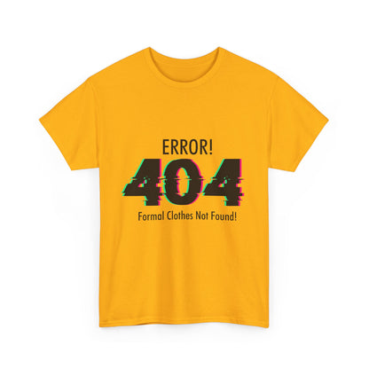 404 Error T-Shirt - Formal Clothes Not Found Glitch