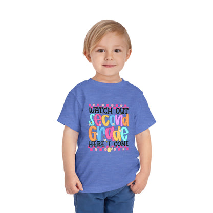 Watch Out Second Grade Shirt - Colorful Back to School Tee for Kids, 2nd Grade Here I Come Shirt, Funny First Day Outfit Idea