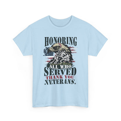 Thank You Veterans T-Shirt - Eagle, Flag & Iwo Jima Tribute Tee