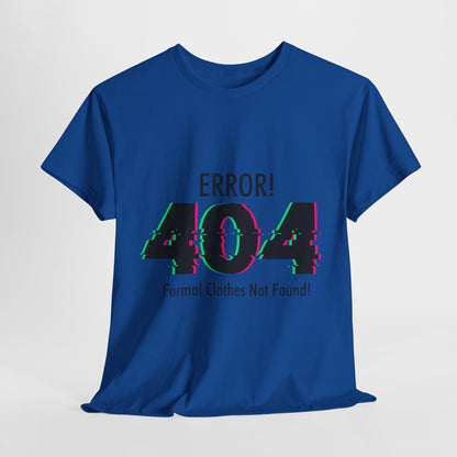 404 Error T-Shirt - Formal Clothes Not Found Glitch
