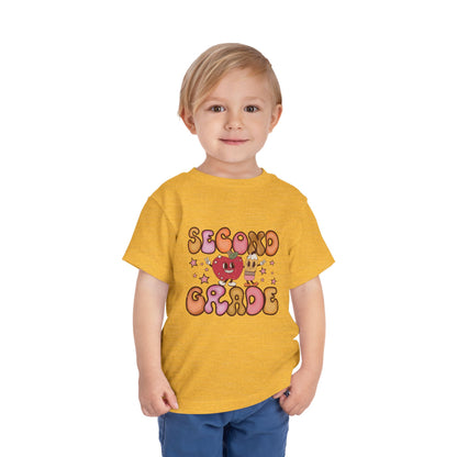 Second Grade Bubble Letters T-Shirt | Cute Retro Kawaii Back to School Kids Tee