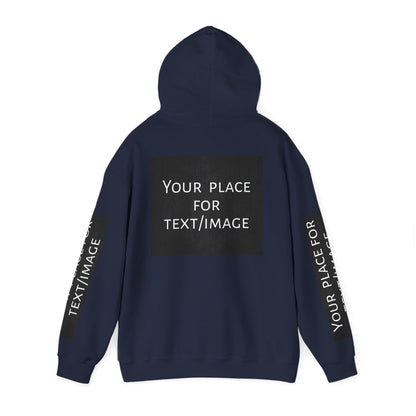 Bluza z kapturem z nadrukiem lub obrazkiem – personalizowana bluza z 4 stron, pomysł na prezent, nadruk z przodu, z tyłu i na rękawach, unisex