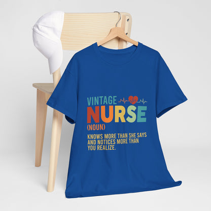 Vintage Nurse Shirt - Knows More Than She Says Tee