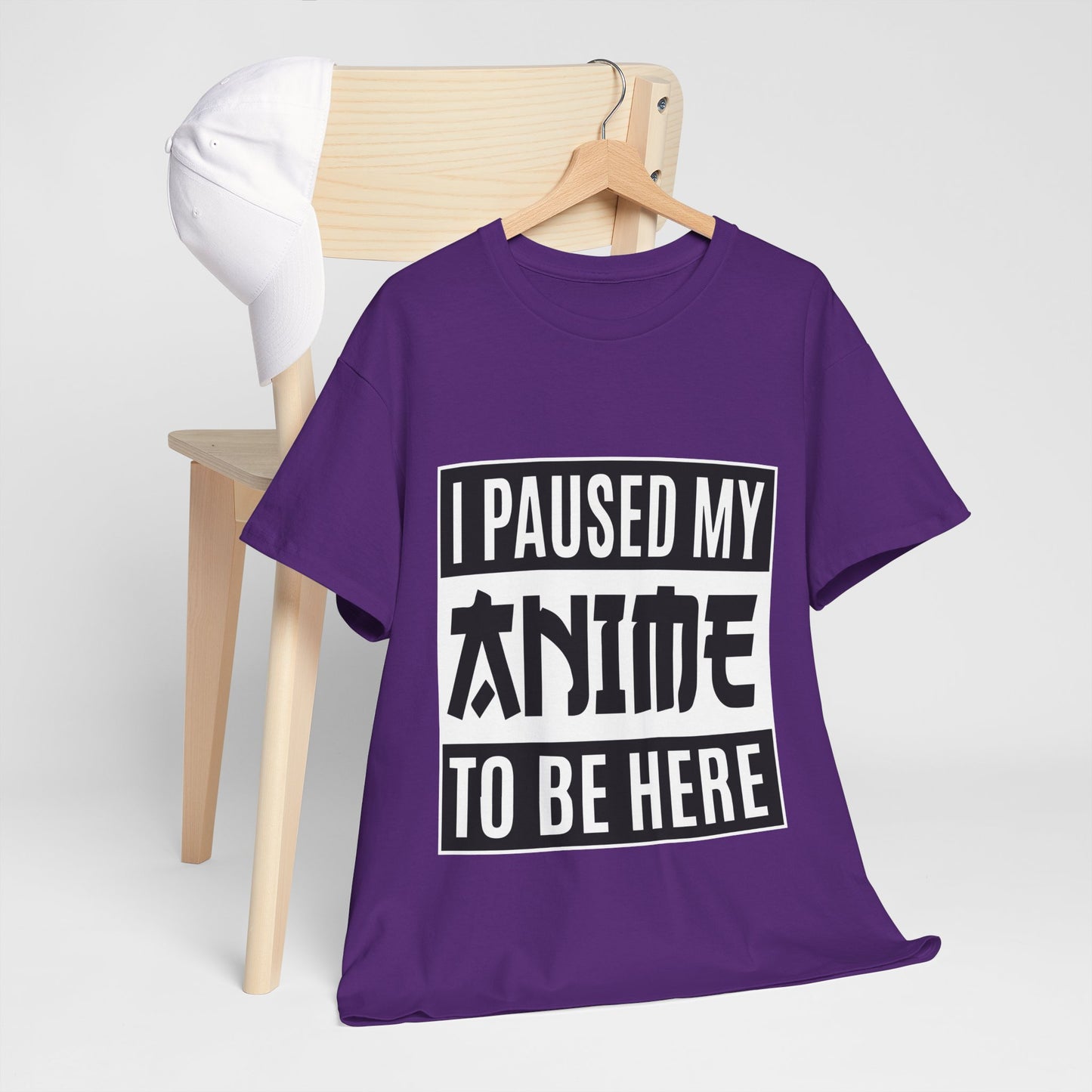 I Paused My Anime To Be Here Shirt - Otaku Text Tee