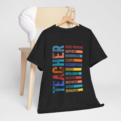 TEACHER Acronym Shirt - Colorful Back to School Gift for Teachers, Appreciation Tee, Educator Staff T-Shirt