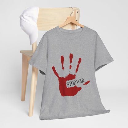 Stop War Handprint Shirt - Peace Protest Tee