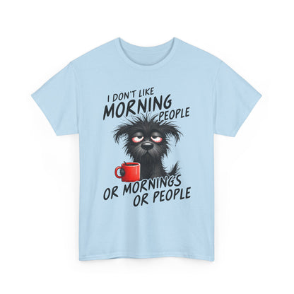 Grumpy Morning Dog T-Shirt - Funny Coffee Tee