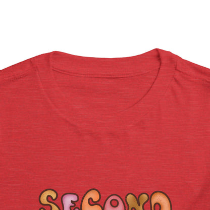 Second Grade Bubble Letters T-Shirt | Cute Retro Kawaii Back to School Kids Tee